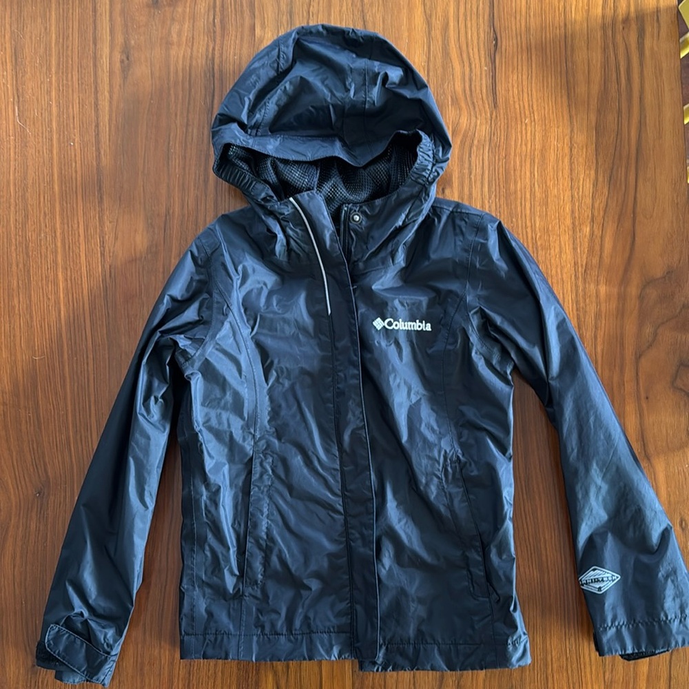 Columbia Girls’ Arcadia Rain Jacket black size XS 6/6X New Without Tags